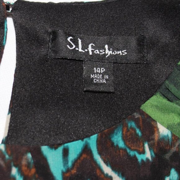 S.L Fashions Animal Print Fully Lined Dress - Picture 8 of 13